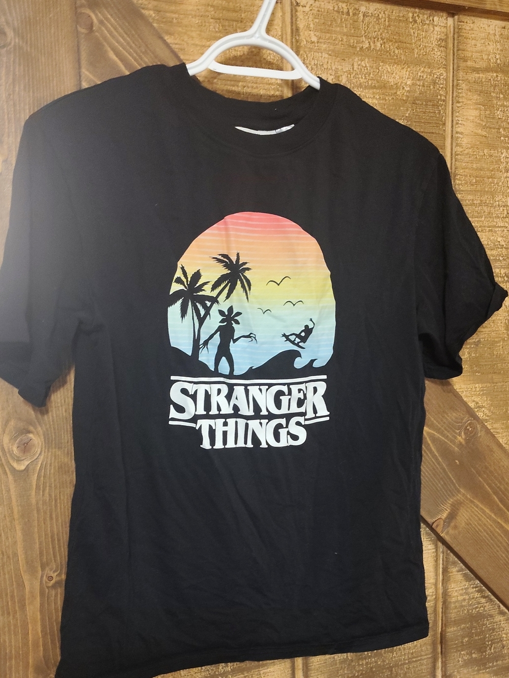 Kids Stranger Things Tee - Sunset Palm Design